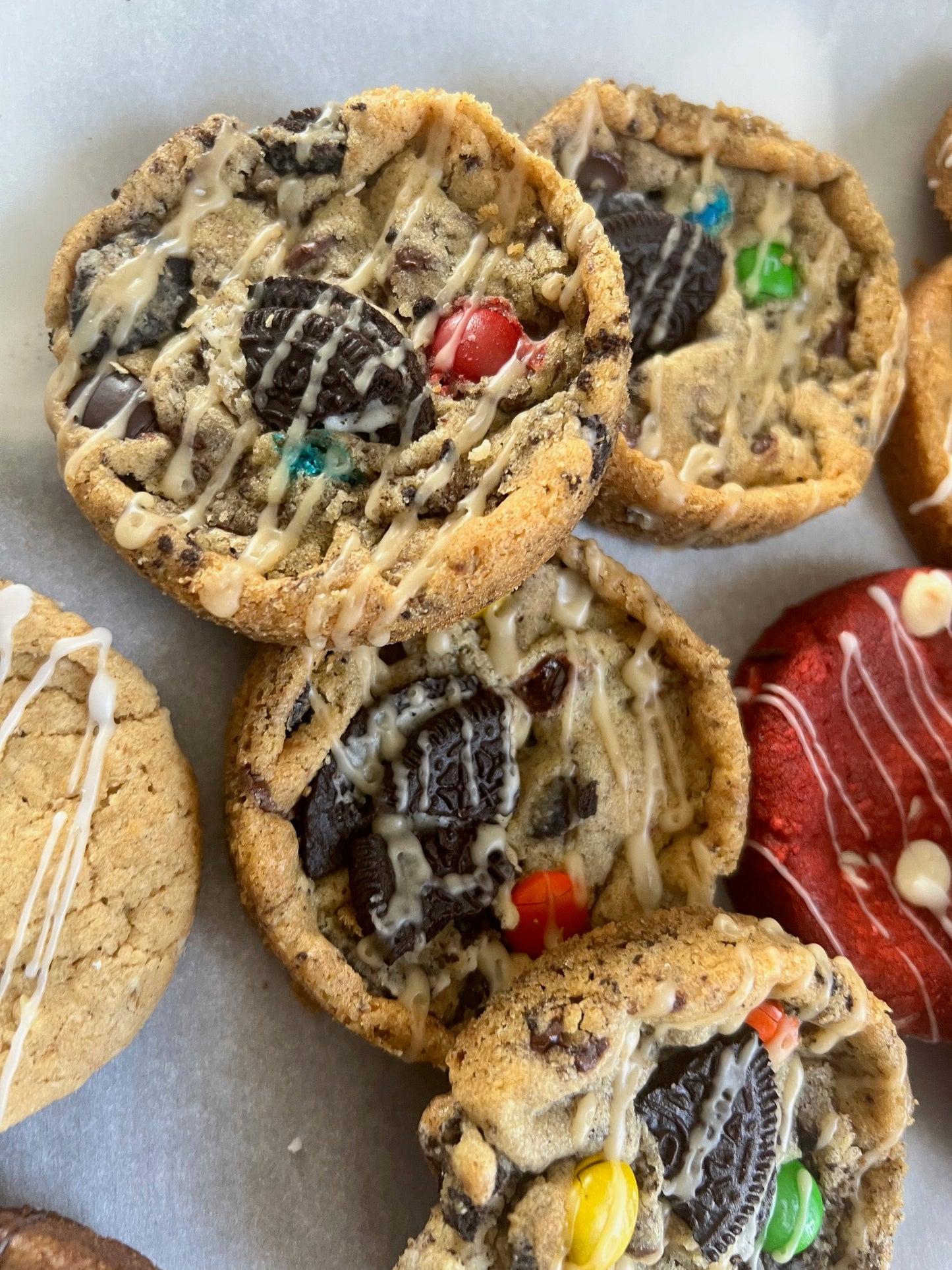 Oreo M&M chocolate chip cookie